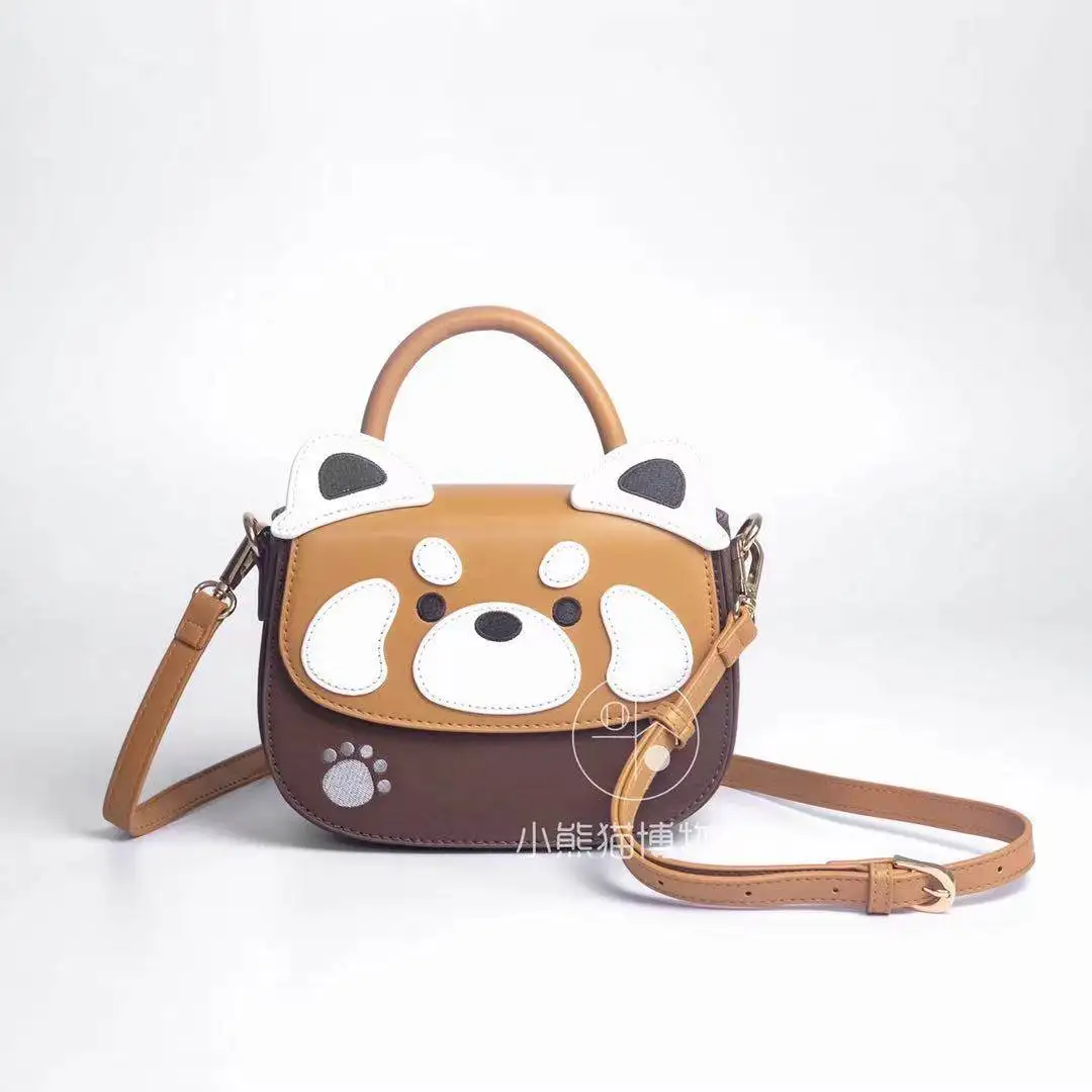 Original Cute Cartoon Panda Messenger Bag Women's Daily Versatile Small Capacity Shoulder Handbag for Ladies Girlfriend Gift