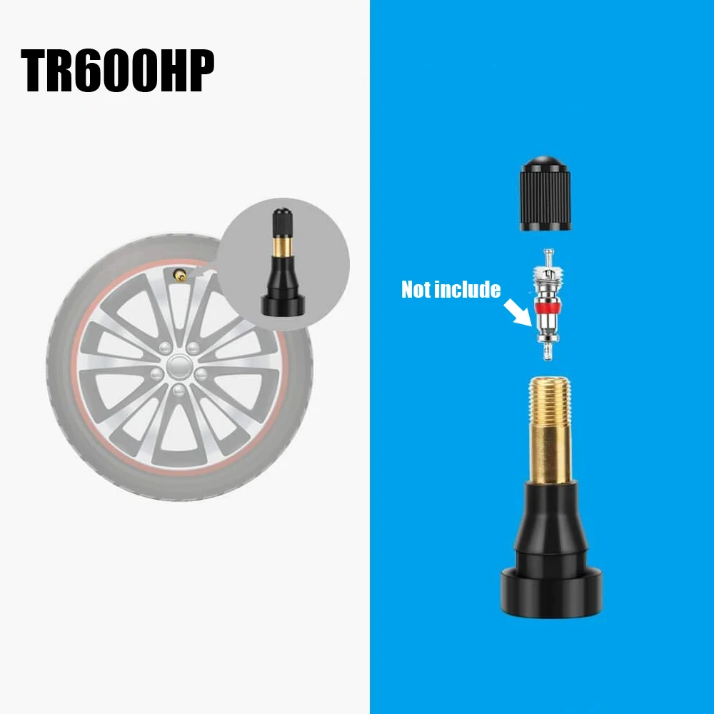 4pcs Universal Car Wheel Tire High Pressure Valve Stems Black Car Replaceable Rim TR600HP Valve Stems Car Wear Accessories