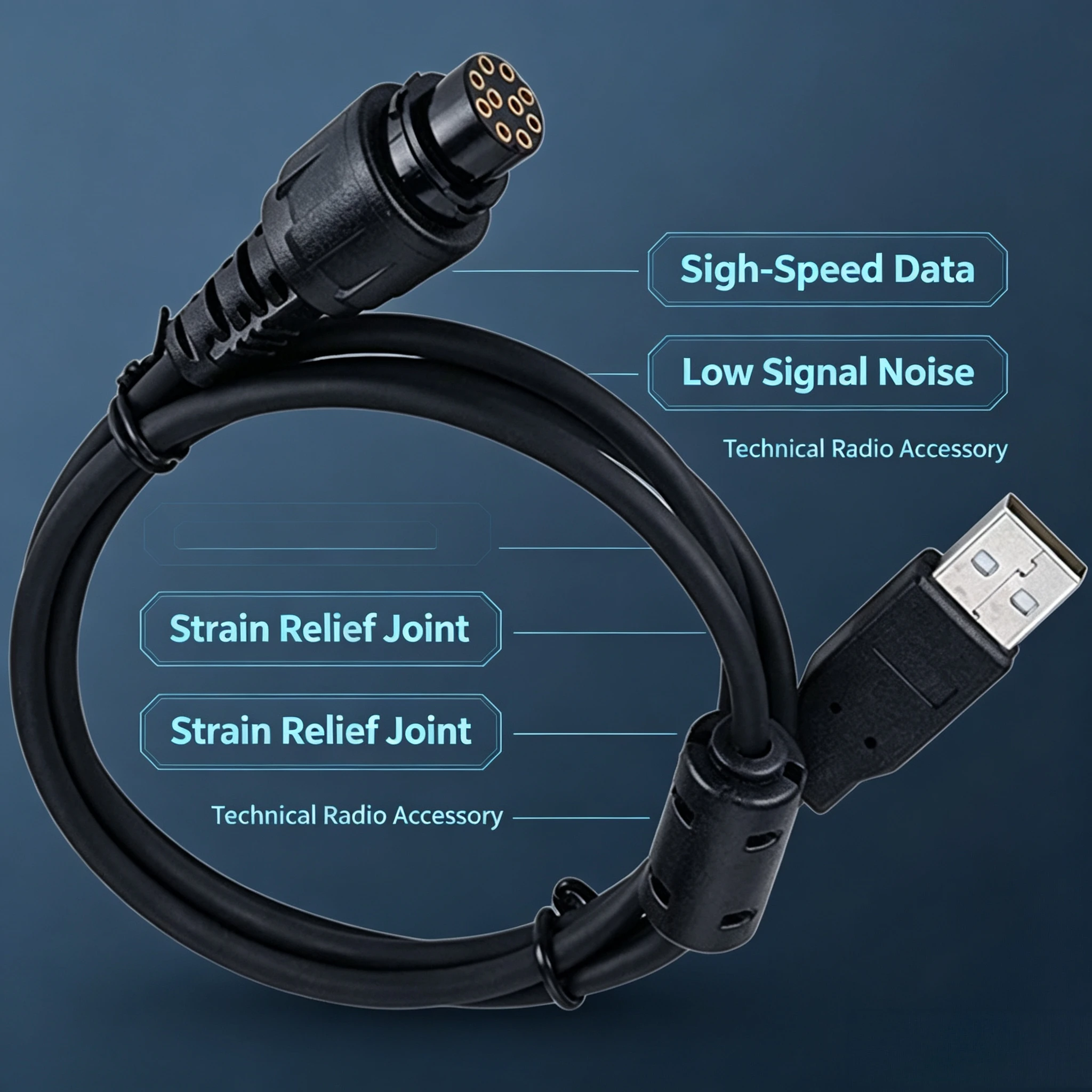Perfect Compatibility Replacement PC37 USB Programming Cable, Fully Fit for Hytera MD655 MD652 MD658 MD656 MD780 MD785 MD