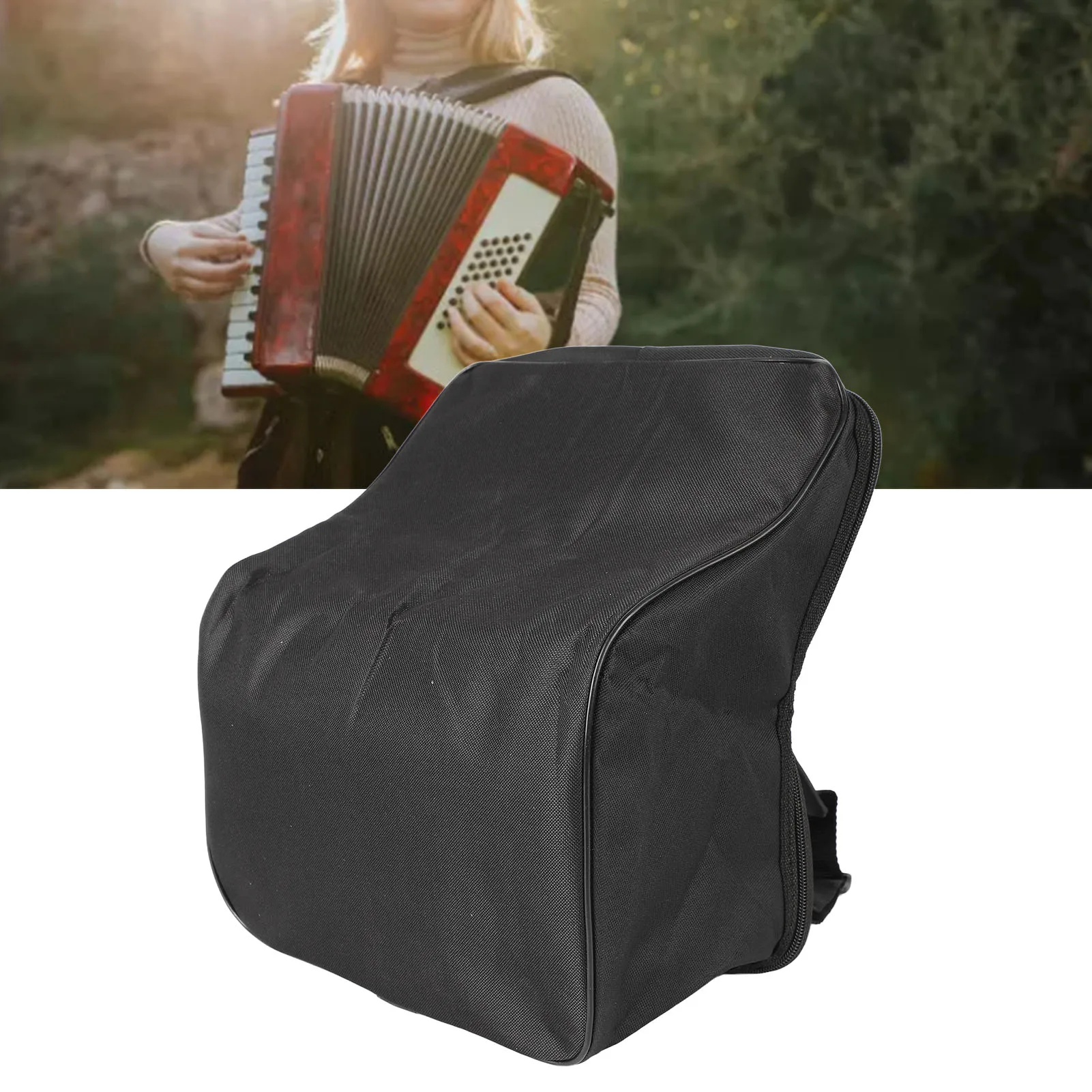 Accordion Bag Oxford Cloth Thick Sponge Waterproof Shockproof Adjustable Strap 22 Key Accordion Carrying Case