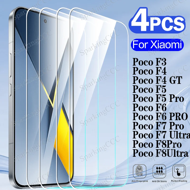 

Screen Protector-Easy Installation for Poco F3/F4/F4 GT/F5/F5 Pro/F6/F6 Pro/F7 Ultra/F7 Pro/F8 Pro/F8 Ultra 4pcs