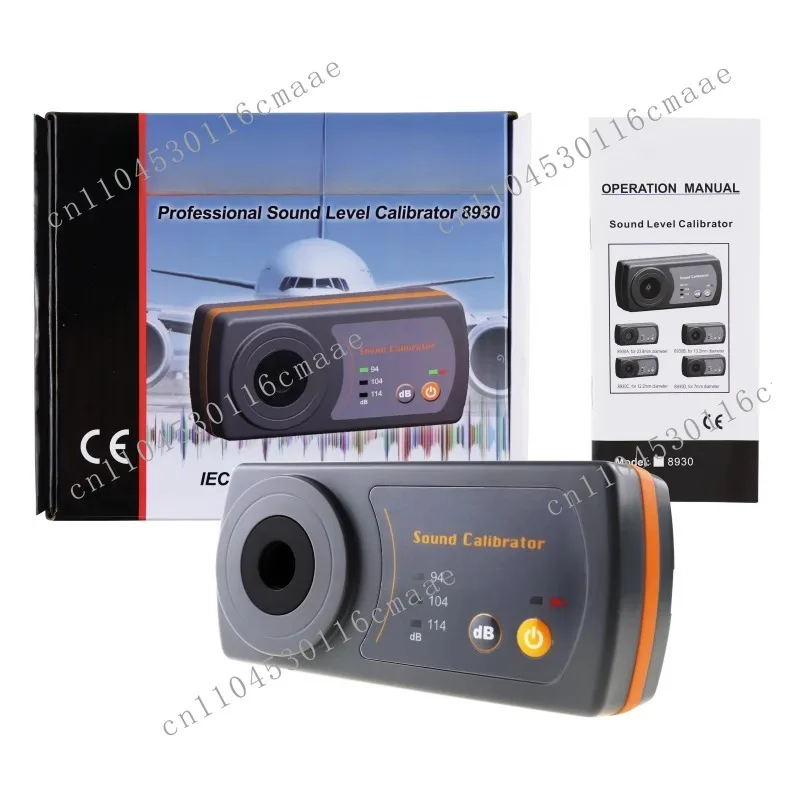 Compact Portable Sound Level Meters Calibrator 94dB 104dB 114dB Noise Calibration Level for 13.2mm Microphone Size