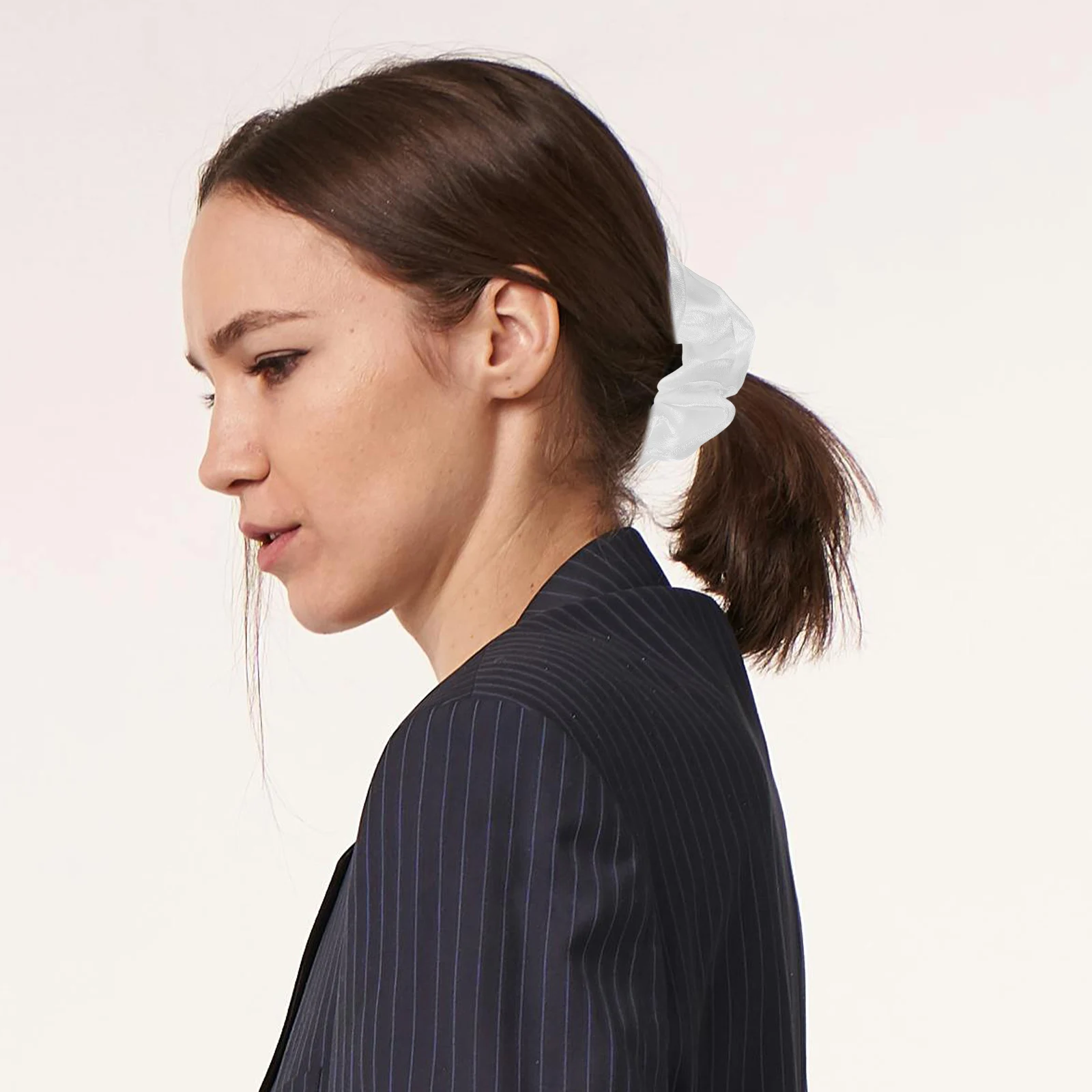 

8pcs Cloth Scrunchies Satin Elastic Ponytail Holders Women Girls Hair Ties Stretchy Decorative Hair Accessories For Party