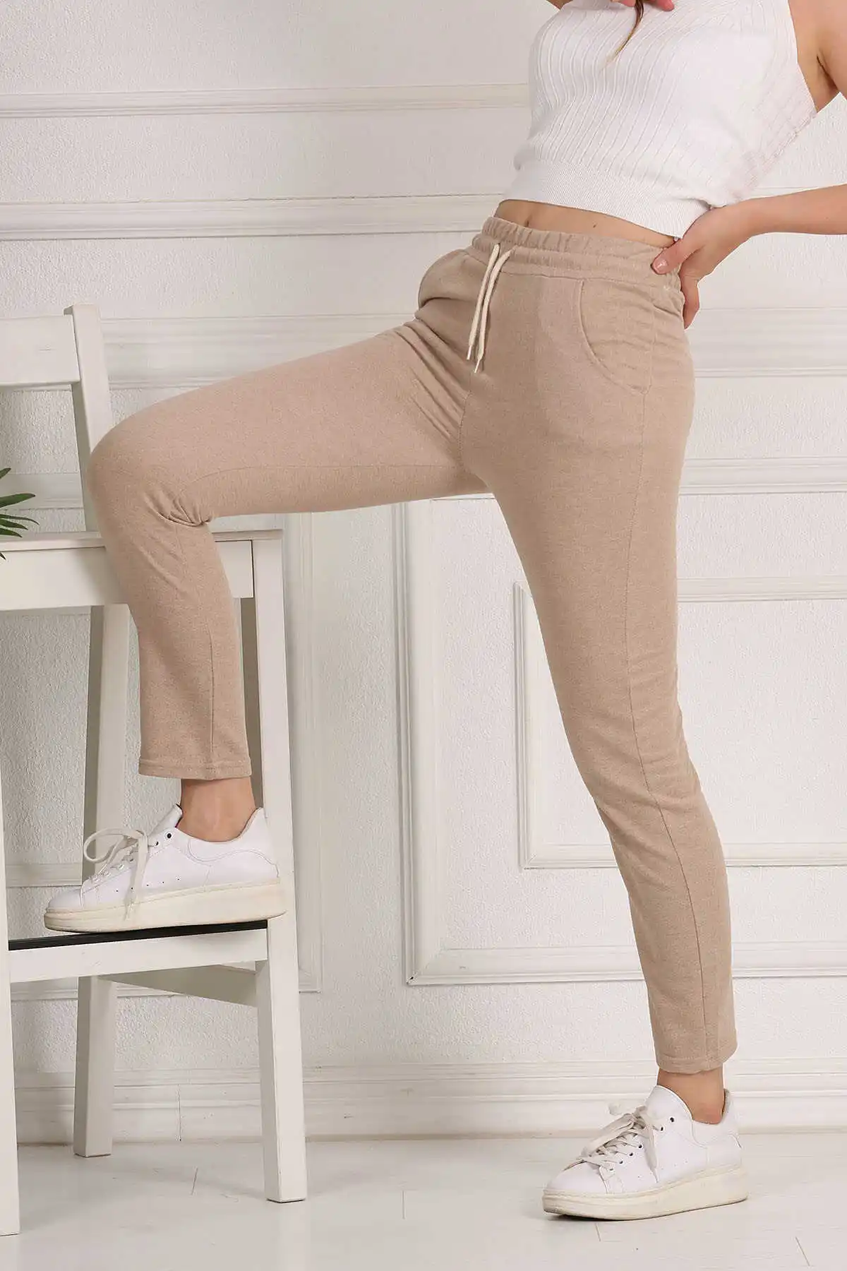 Vrouwen Joggingbroek Beli Wiel Kombin Bottom Top Moslim Mode Moslim Jurk Hijab Moslim Üstleri Vrouwen Pak