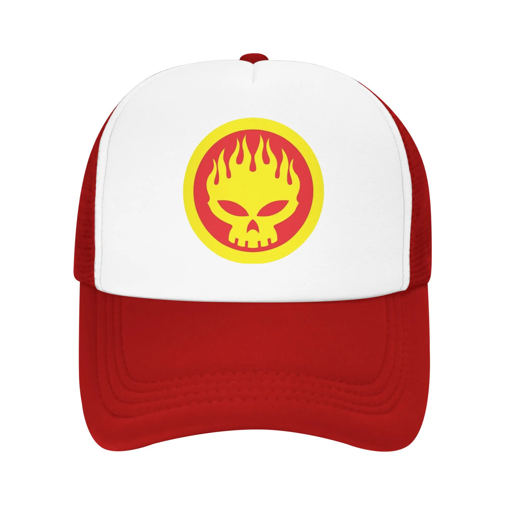 

Adult Manic Skull The Offspring Trucker Hat Fitted Mesh Baseball Cap Polyester Hat Trucker Hat Breathable Dad Hat Winter
