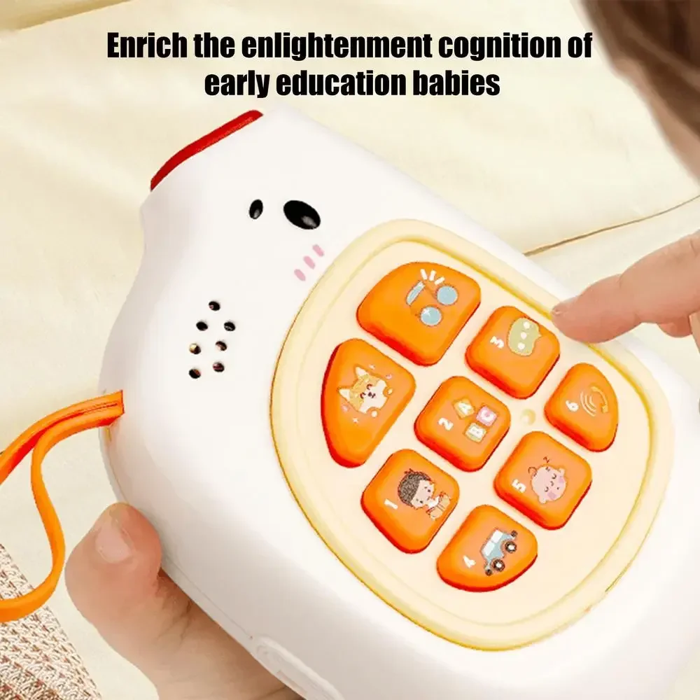 Elefante música telefone brinquedo com bebê 2 em 1 brinquedo sensorial engraçado narração telefone mãetessori brinquedos educativos crianças presente de natal