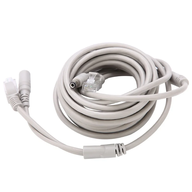 5M/10M/15M/20M RJ45 + DC إيثرنت CCTV كابل لكاميرات IP نظام NVR 10Mbps100Mbps