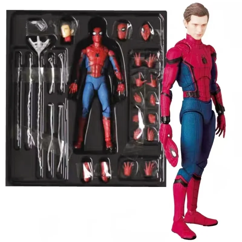 Wunder Film Rächer Spiderman Heimkehr Action figur Statue kann Tom Holland Gesicht Spider Man Modell Sammlung Spielzeug Geschenk ändern