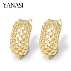 NEW DIY Big Size Women Earrings Accessories Supplies Anti-Allergy 18K Gold Plated Schwenzy Fastener Ear Wire Hooks