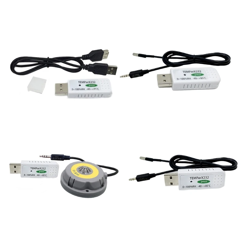 USB Temperature Humidity Meter External Probe Email Alarm Data Storage Data Acquisition Loggers Secondary Development