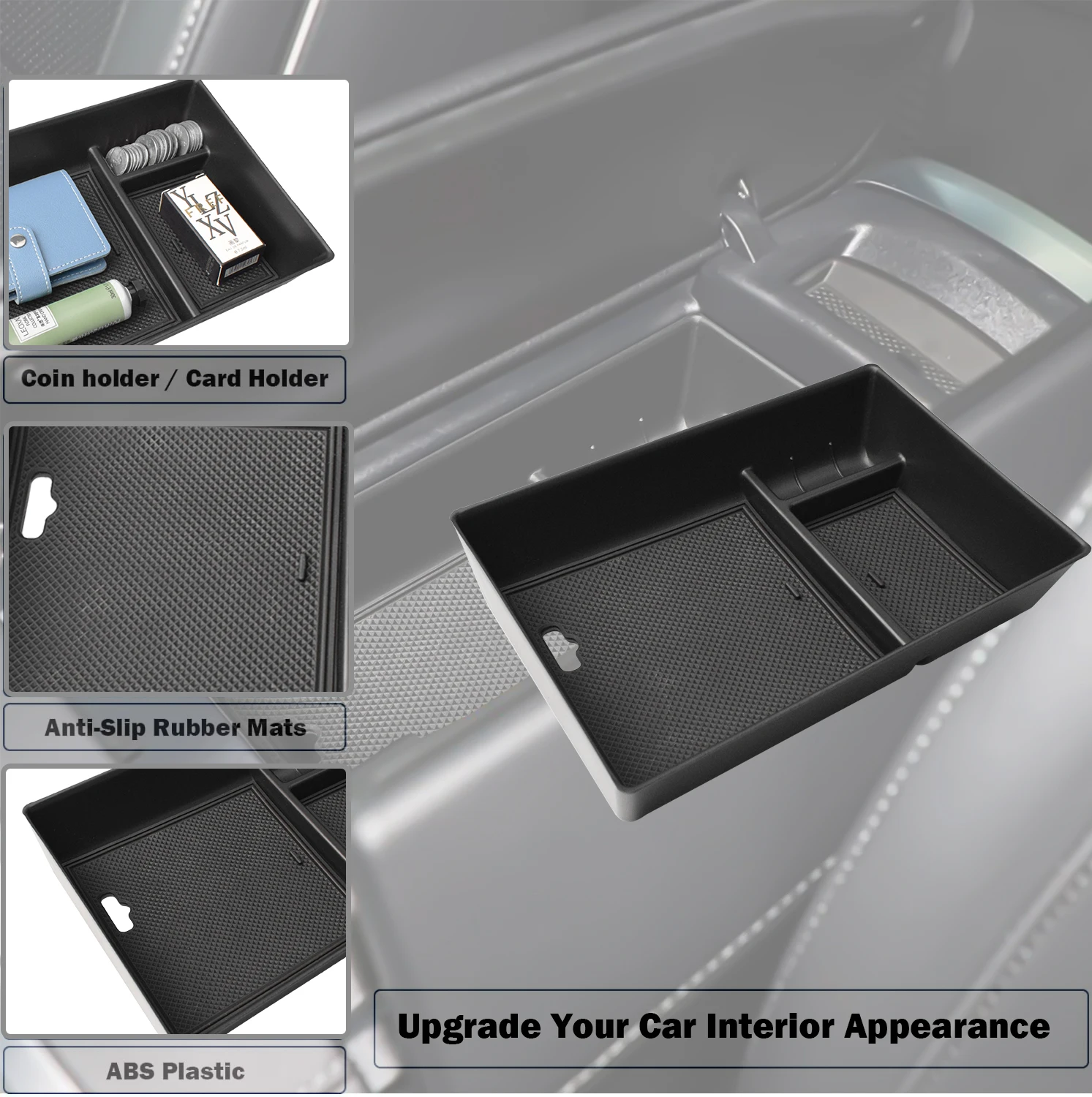 Auto Armleuning Organizer – Opbergbox Voor Middenconsole – Speciaal Voor Mercedes-Benz EQE En EQS – Geen Gereedschap Nodig