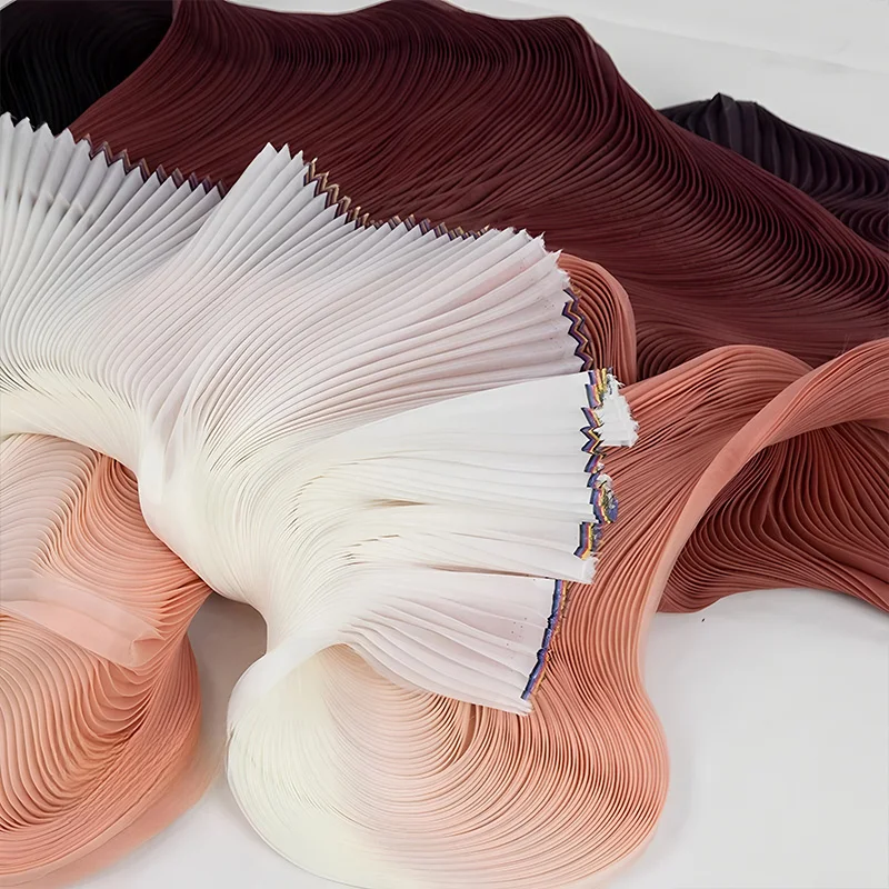 

Gradual Change Organ Pleated Hardnet Fabric, Handmade DIY Three-dimensional Pleated Dress Dress Clothing Design Fabric
