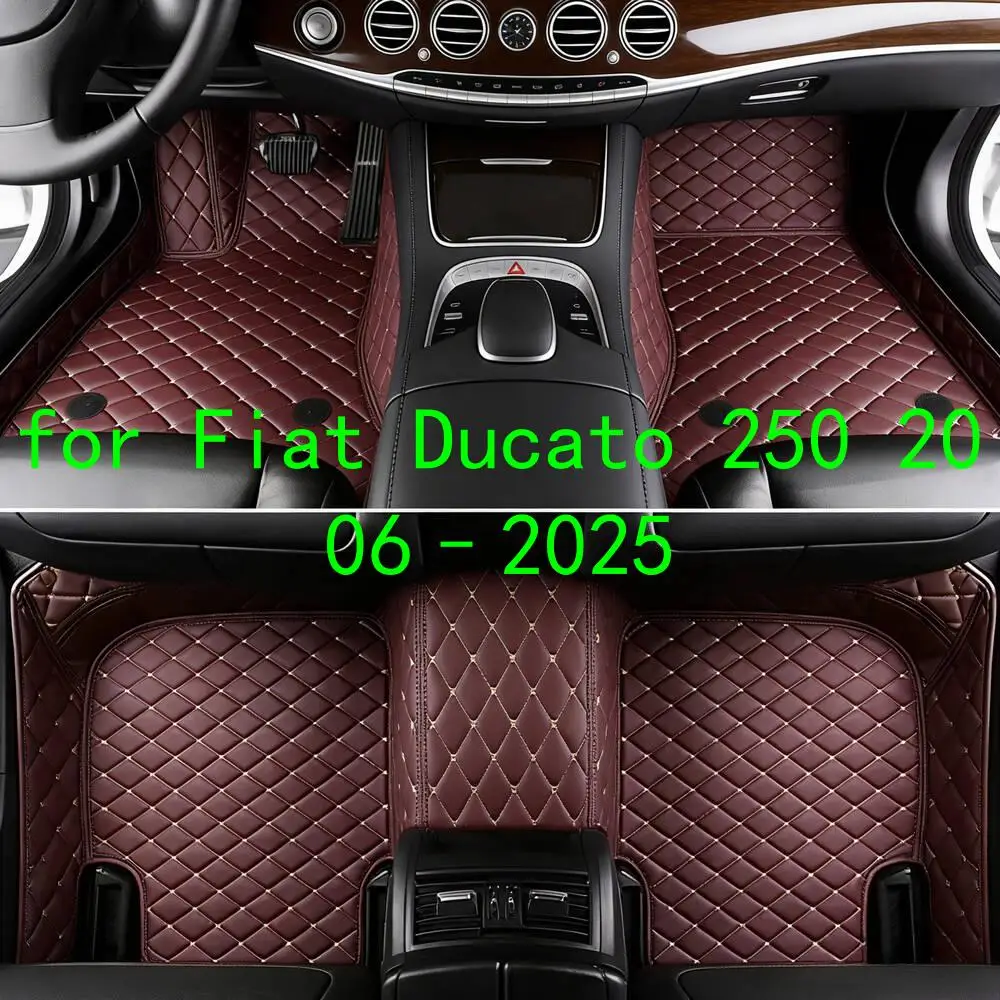 TPE Allwetter-Autofußmatten für Fiat Ducato 250 2006–2025, 3D-Präzisionsanpassung, geruchlos, wasserdicht, staubdicht, strapazierfähig, kompletter Satz für Fahrer- und Beifahrerseite, hintere