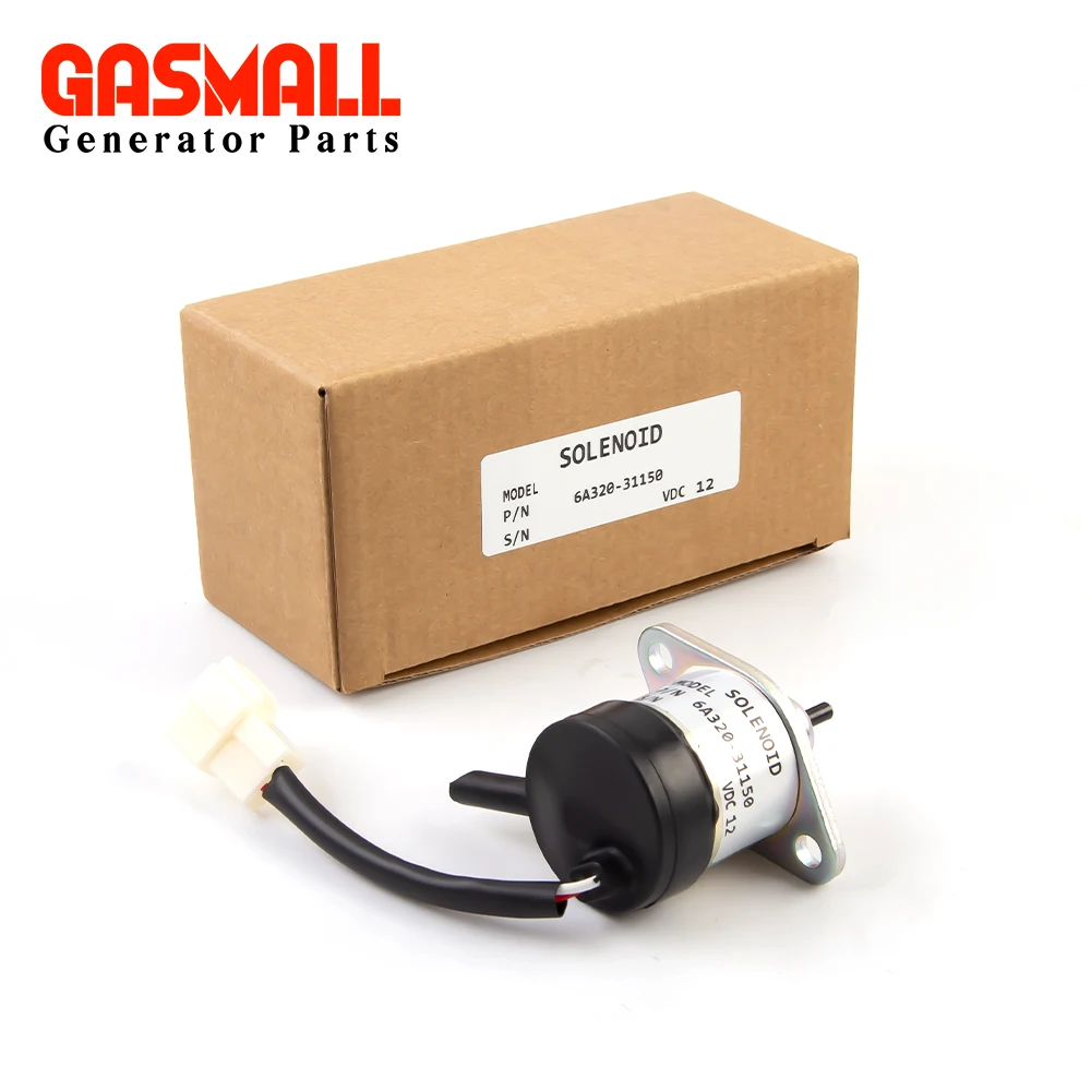 Solenoid 6A320-31150 Shut Off Solenoid 6A32031153 Compatible with Kubota Front Mount Mower F26080E 2WD F3080 F3680 F2880 F2690