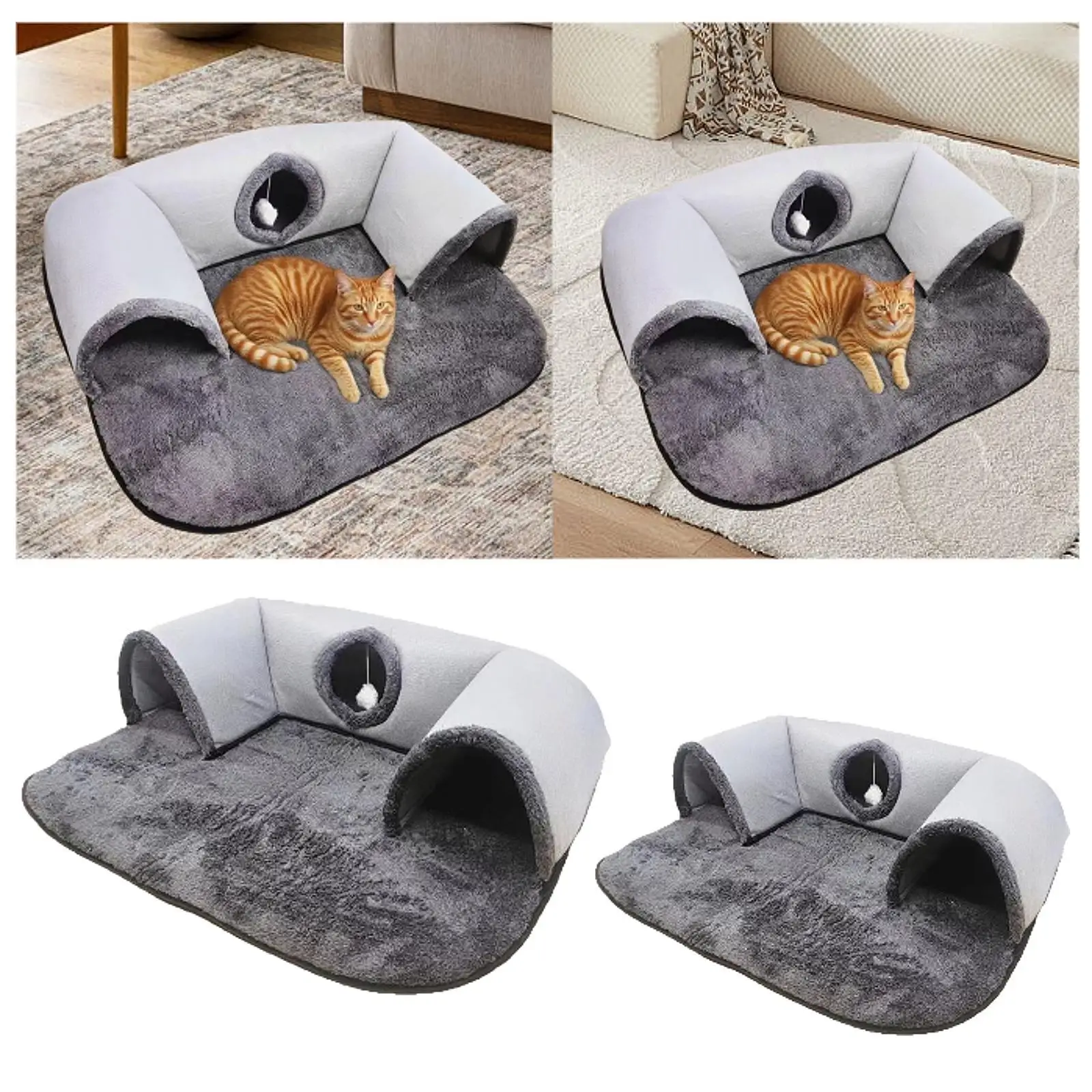 

Cat Tunnel Bed Playing Hut Playing Ball Toys Playground Exercise Autumn Warm