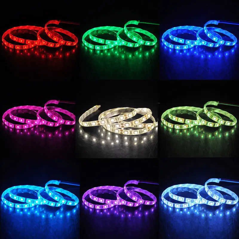 

5050 футов 300 RGB Светодиодная лента 5 м светодиодов SMD светильник 60 светодиодов/м Водонепроницаемая ip65 24 В DC f/для грузовиков, автомобилей, автобусов multicolo