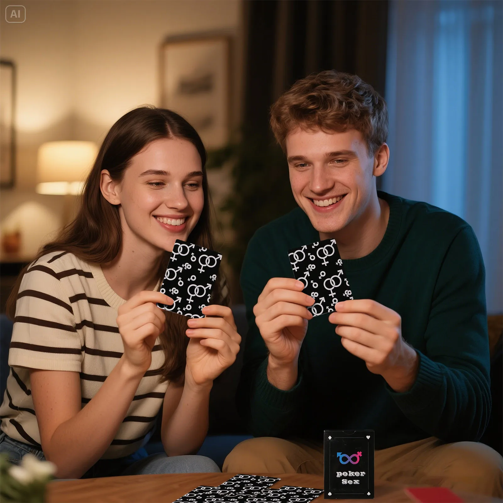1 Box Adult Couple Sex Pose Card, Sexys Tøy for Men, Couple Bedroom Game Fun Card for oting Emotions and Arousing Desire Gift