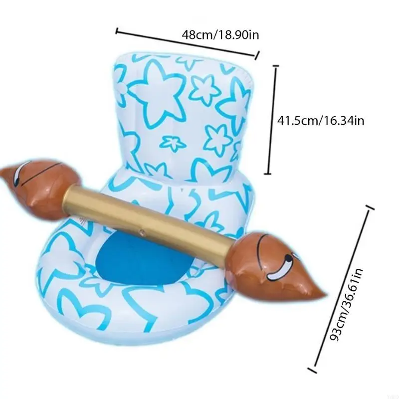 Y88d piscina inflable silla montaje inodoro flotante con barra golpe divertidos hijos adultos juegos deportes
