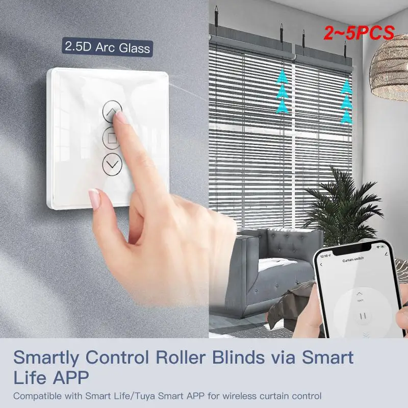 2~5PCS For Roller Blinds Shutters Smart Life/tuya App Ac220v Smart Life App Smart Home Accessories Wifi Curtain Blinds Switch