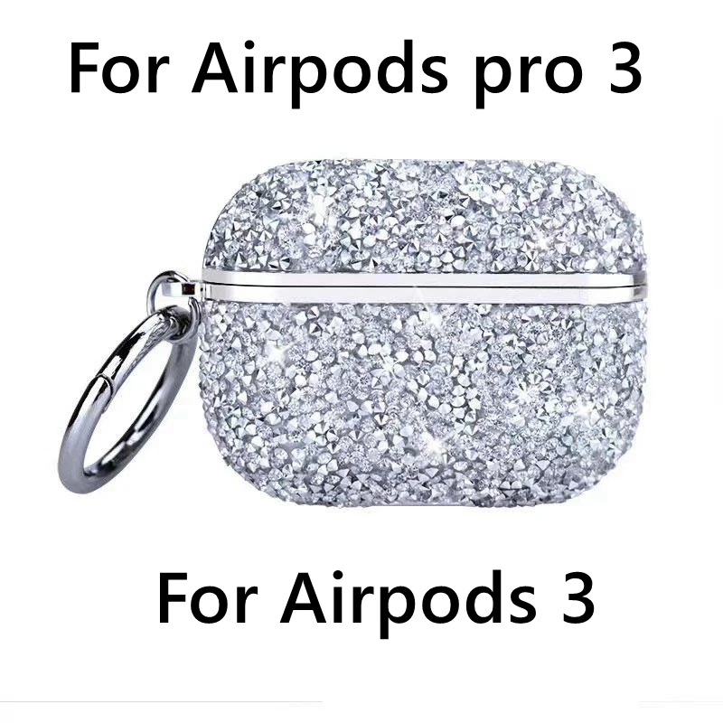 For Airpods 3 Case 3D Glitter Cover  For Airpods pro 3 Case Luxury Diamond Protector Cover Bling box For Apple Air pods 3 case