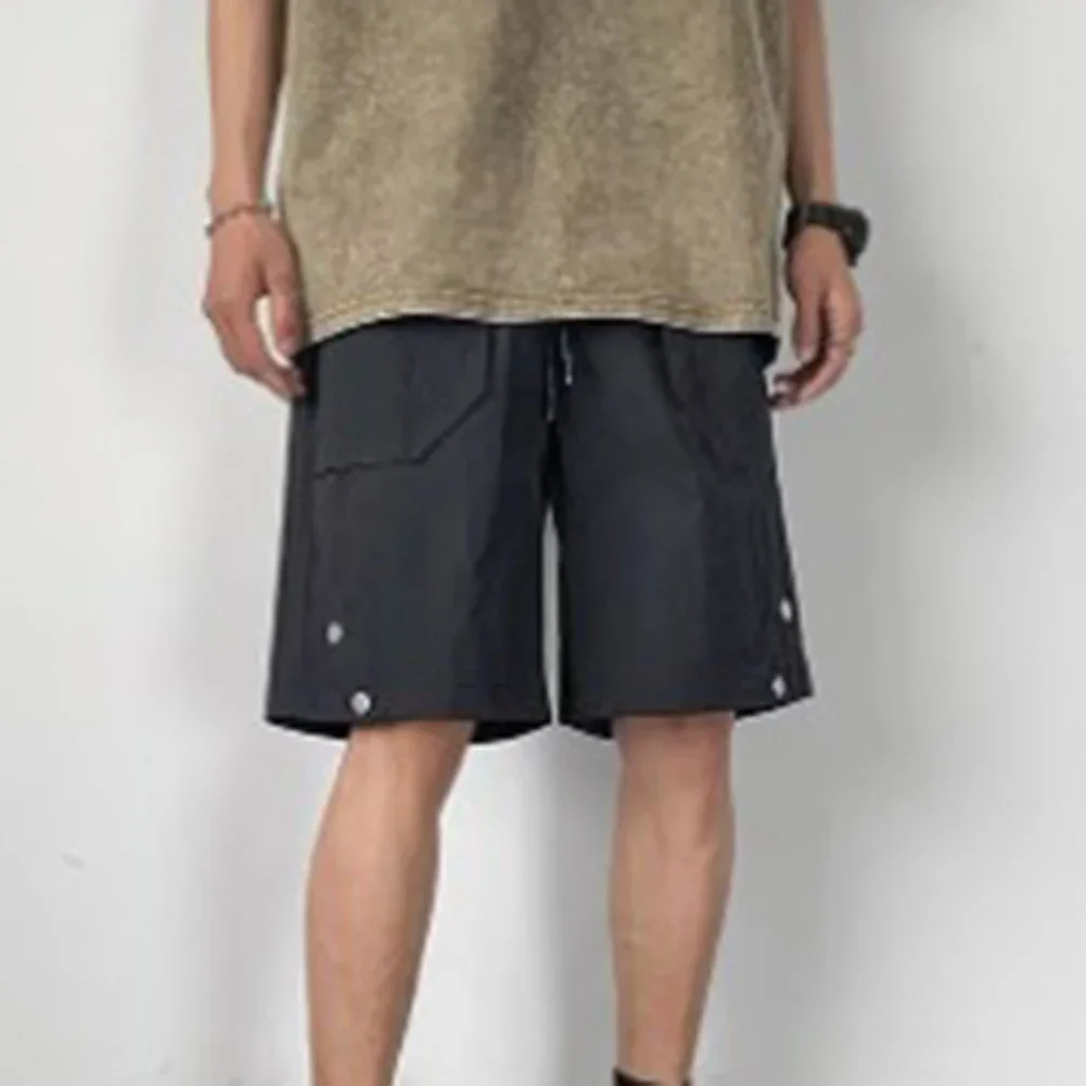 Trendy Casual Shorts Mens Ice Silk Shorts 2XL Breathable Quick Drying Shorts Quick Drying Shorts Medium Waist Slight Stretch