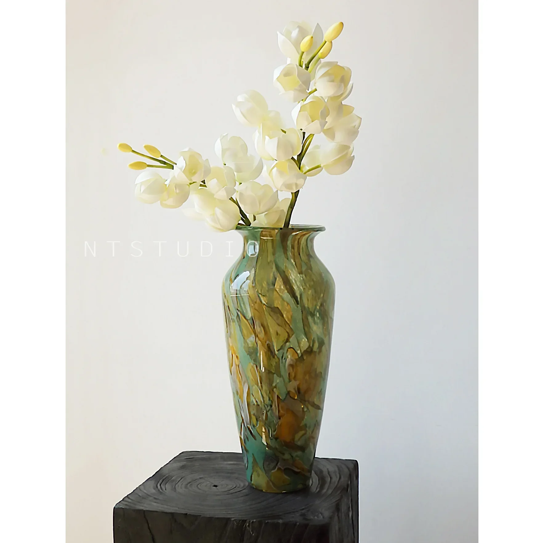 CL  modern simple retro rock texture handmade glazed vase art advanced light luxury hydroponic lily flower