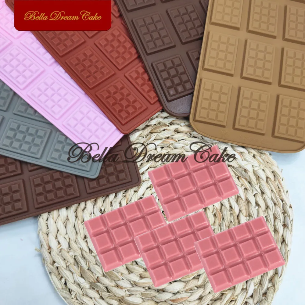 12 sogar Schokolade Silikon Form Fondant Waffeln Formen DIY Gelee Candy Bar Form Kuchen Dekorieren Werkzeuge Küche Backen Zubehör