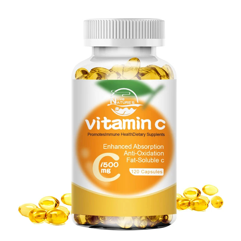 Organische natürliche Vitamin C 1500 Kapseln mg hohe Absorption starkes Antioxidans