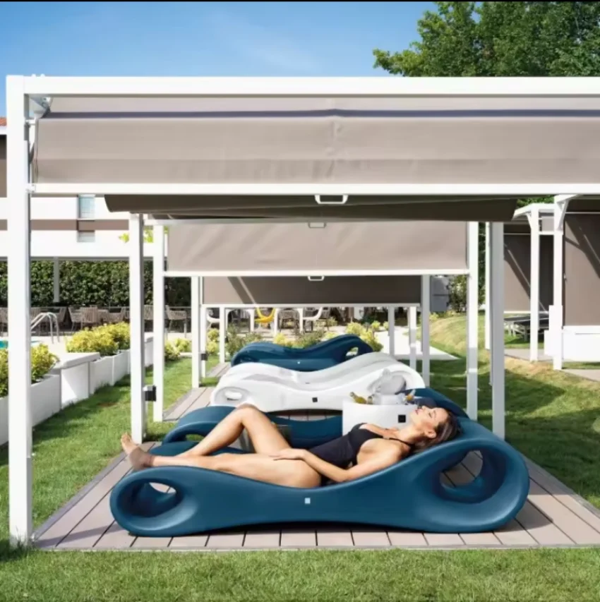 Tumbona para balcón, sillas de piscina al aire libre, cama de Sol para Patio, silla de salón de playa, cama de día al aire libre, SPA