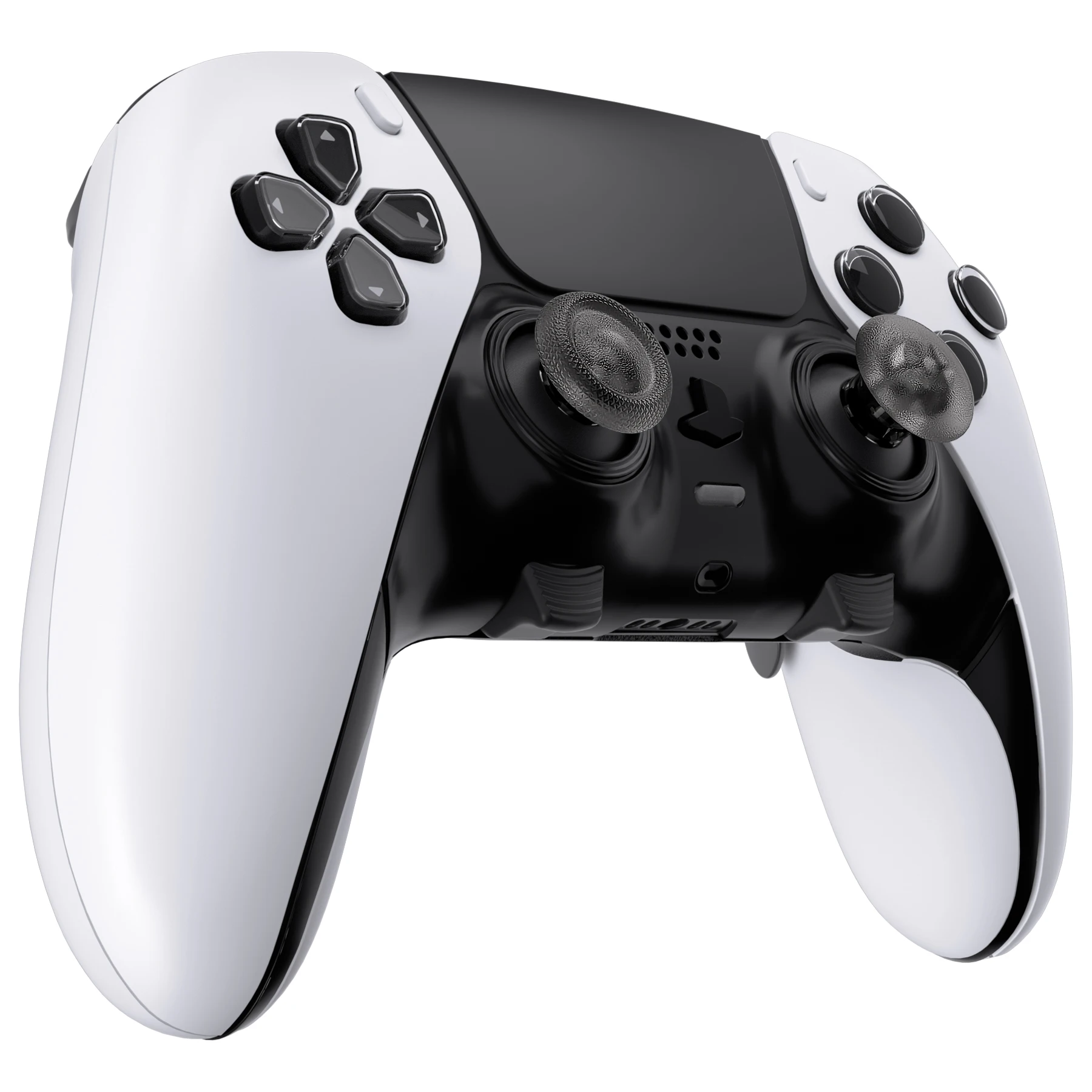 EXtremeRate-substituição thumbsticks para PS5 Borda Controlador, analógico Stick Joystick Botões, Clear Preto