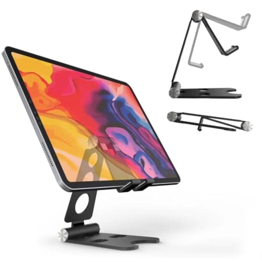 

Aluminum Alloy Tablet Stand for Portable Monitor Foldable iPad Stand Holder Adjustable Computer Office Desk Accessories for Kin