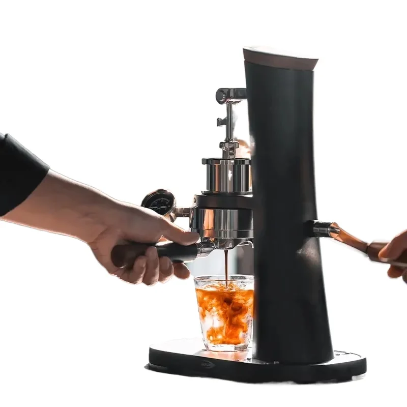 STLF Ikape 58mm Lever Pull Manual Stainless Steel Espresso Machine Portable Business Hand Coffee Machine