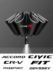 Car Automatic Folding Windproof Sunshade Umbrella For Honda Fit Civic City Accord BR-V CR-V HR-V Jazz Passport Pilot WR-V Type-R