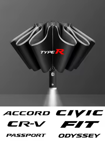 Car Automatic Folding Windproof Sunshade Umbrella For Honda Fit Civic City Accord BR-V CR-V HR-V Jazz Passport Pilot WR-V Type-R