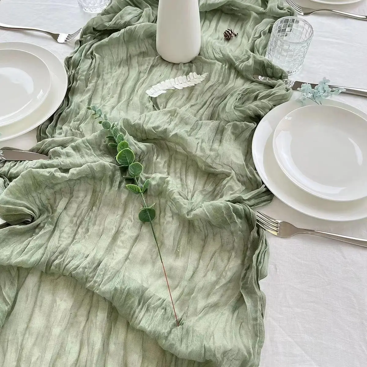 Gauze Table Runner  Arch Wedding Table Setting Christmas Dining Birthday Baby Shower Party Cake Decor Banquets Arches Decor