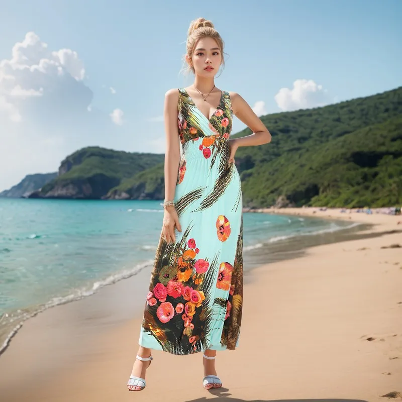 

V-neck slim dress holiday carnival high elastic ice silk dress high-end temperament elegant classic women's clothing dance cost