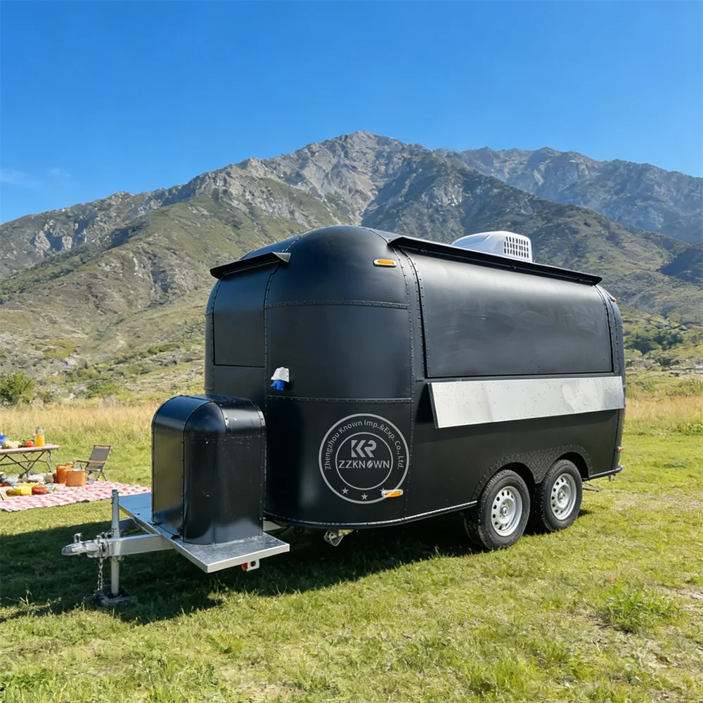 Concession Coffee Trailer Street BBQ Coffee Burger Catering Mobile Kitchen Trailer Mobile Food Truck Trailer With Full Kitchen