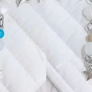 موضة دولفين شل ستار المفاتيح النسخة الكورية الخرز كيرينغ مفتاح السيارة حامل ظهره قلادة حقيبة اكسسوارات الديكور