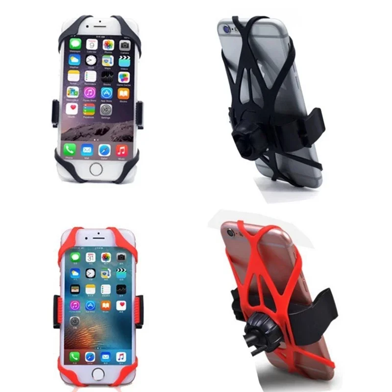 Motorcycle Bike Elastic Silicone Phone Holder X Web Grip Phone Mount Band Elastic Rubber Cycling Navigation Phone Fixed Strap