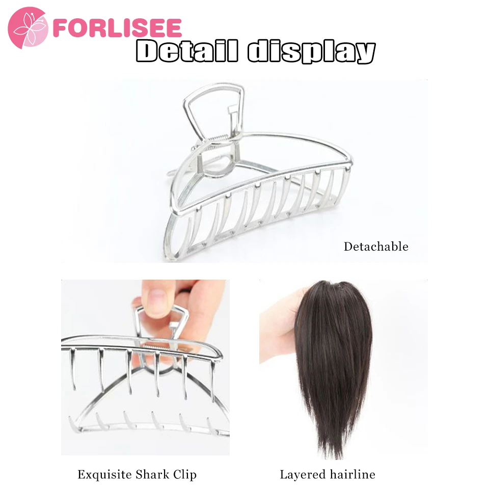 FORLISEE Synthetic Shark Clip Fake Hair Clip Female Ball Head Natural Flower Bud Head Fake Hair Ring