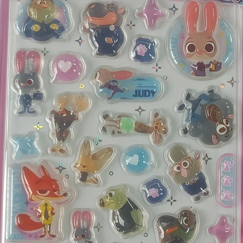 สติกเกอร์ 3 มิติ ซูโทเปียสุดเจ๋ง น่ารัก การ์ตูน สติกเกอร์คริสตัลแบบนูน สำหรับตกแต่งเคสมือถือ สมุดโน้ต DIY