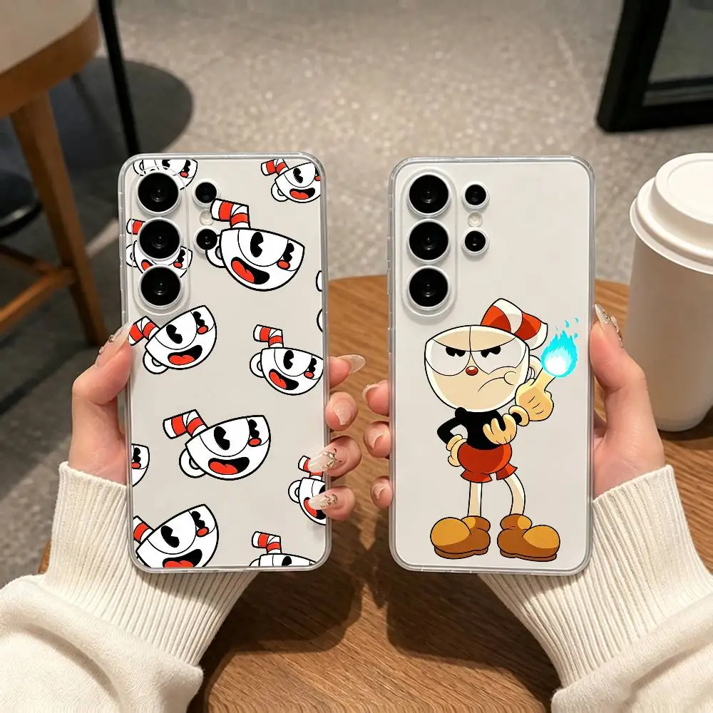 Bestselling Game C-Cuphead  Phone Case Transparent Silicone Soft For Samsung S25,S24,S21,S22,S23,S30,Ultra,S20,Plus,Fe
