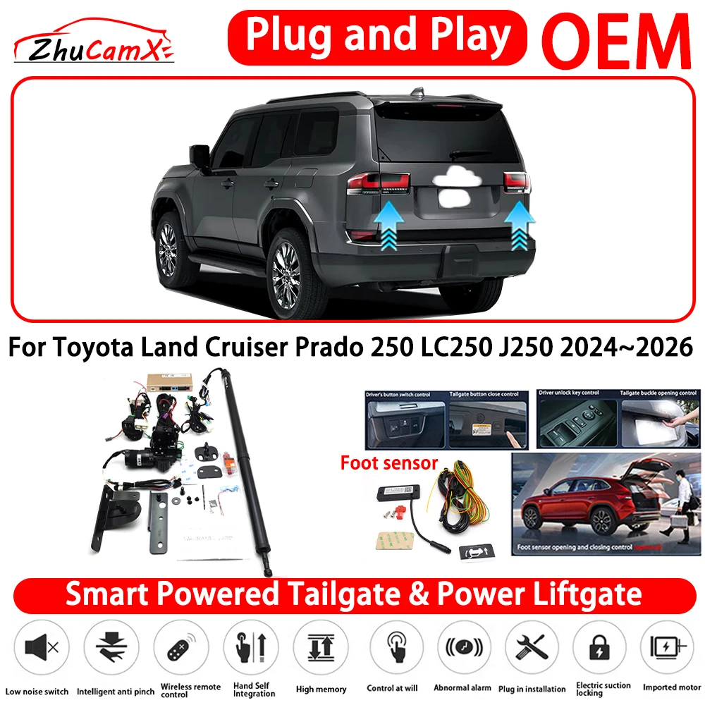 for Toyota Land Cruiser Prado 250 LC250 J250 2024~2026 OEM Smart Powered Tailgate Power Liftgate Automatic Rear Trunk Tailgate