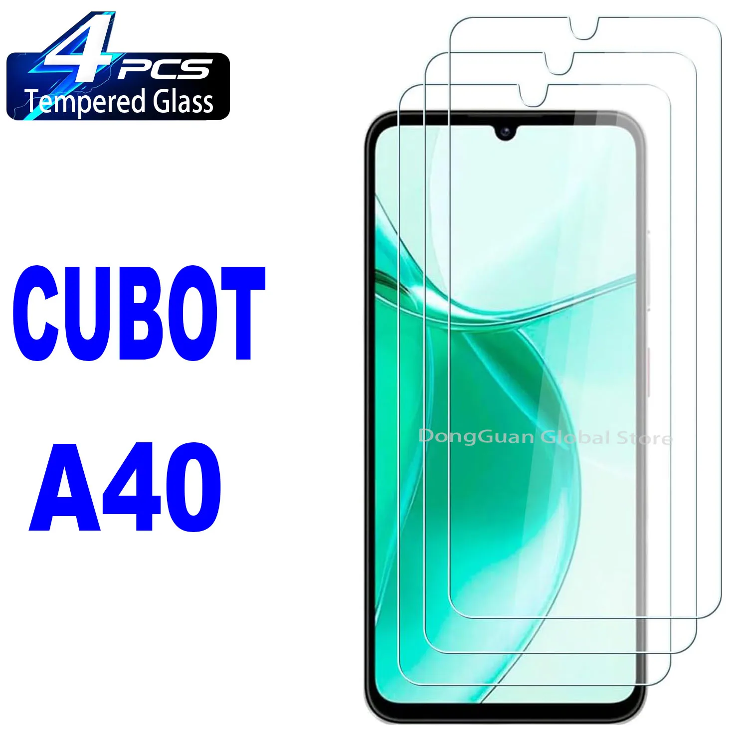 

For Cubot A40 Tempered Glass Screen Protector Glass Film