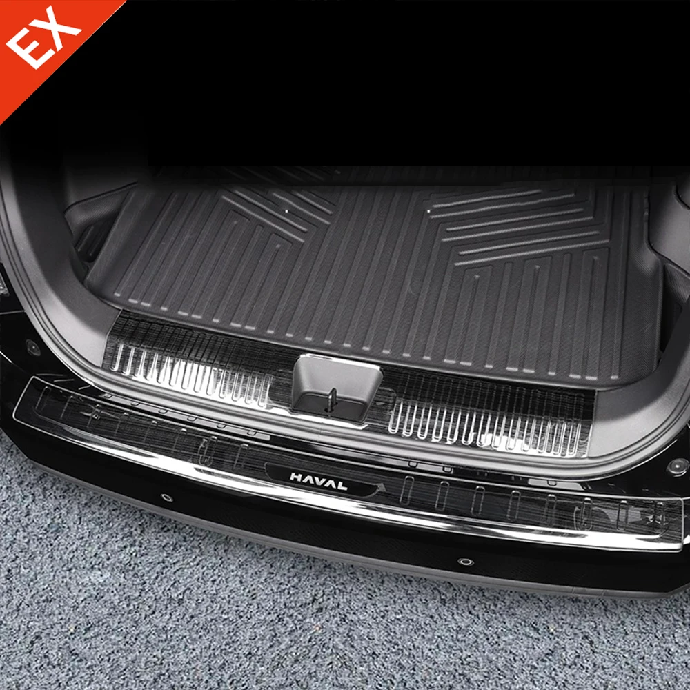 لوحة حماية ممتص الصدمات الخلفي للسيارة: وسادة مضادة للخدش، ملحقات غطاء للحماية المضادة للتصادم لـ GWM Haval H7 2023-2025 #4