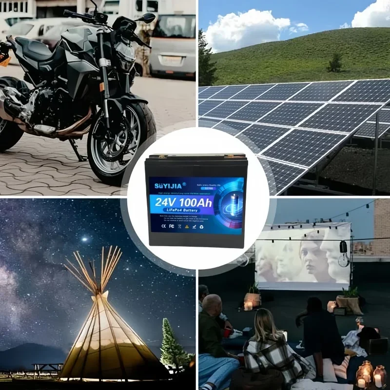 بطارية LiFePO4 جديدة 32700 24 فولت 100 أمبير-200 أمبير مدمجة ببطارية ليثيوم فوسفات ليثيوم حديدية قابلة لإعادة الشحن بالطاقة الشمسية خارج الشبكة.