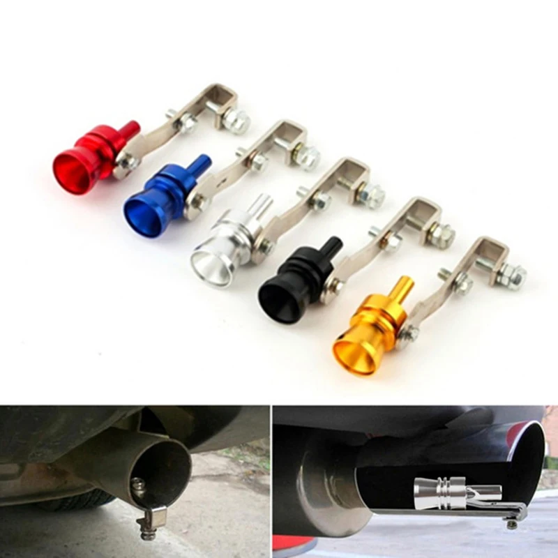 Universal Car Size S 18mm Turbo Sound Whistle Muffler Exhaust Pipe Auto Blow-off Valve Simulator for All Cars Accessories