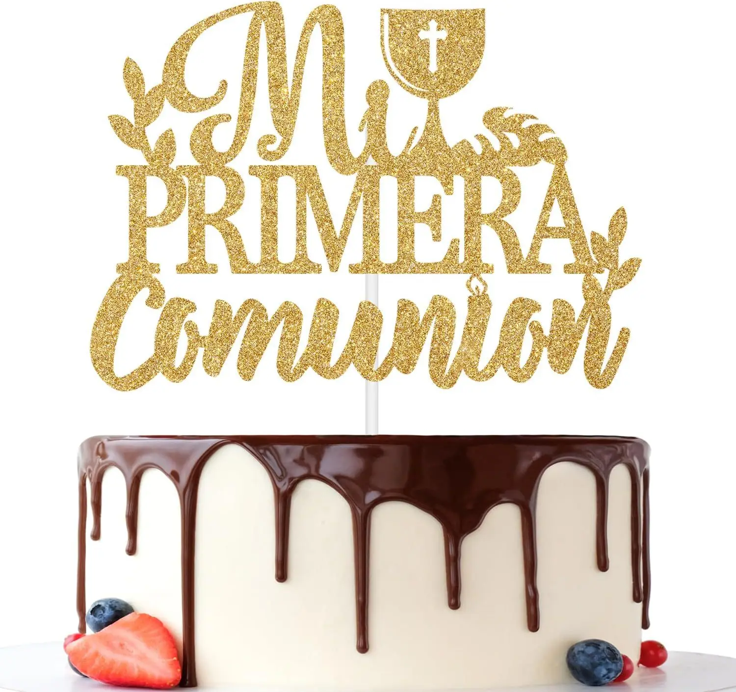 First Holy Communion Cake Insert, Baby Shower, Christening, Baptism Cake Toppers, Birthday Party, Bible Cross view 5