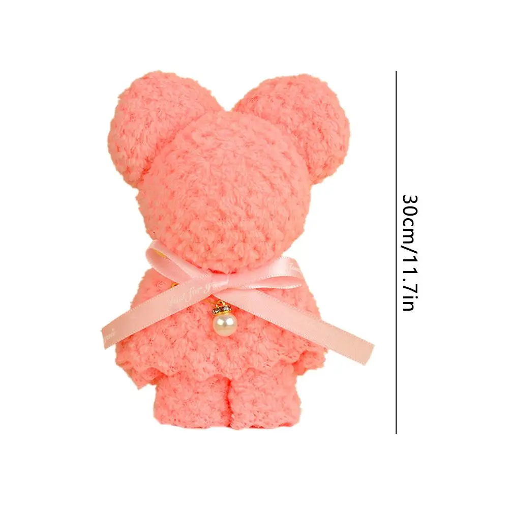1 pezzo di cartone animato simpatico orso asciugamano regalo con custodia trasparente perfetto per matrimoni compleanni festa della mamma bomboniere natalizie