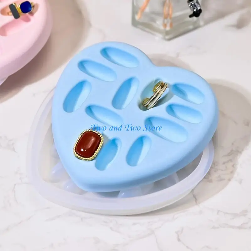 

HX6F Легкосъемная силиконовая форма для держателя колец для индивидуальной посуды для ювелирных изделий